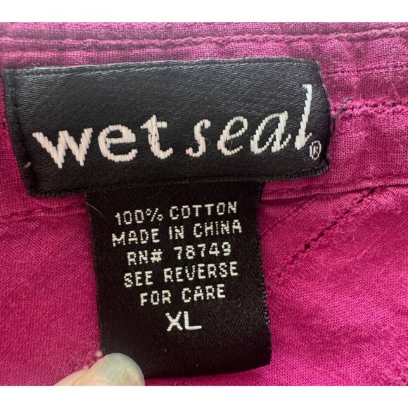 Y2K Vintage Wet Seal Top Womens XL Purple Mallcore Indie Sleaze Dark Academia - Picture 4 of 10